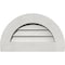 Ekena Millwork Half Round Gable Vnt Non-Functional Western Red Cedar Gable Vnt w/Decorative Face Frame, 16"W x 8"H GVWHR16X0802RDPWR - alternate 1